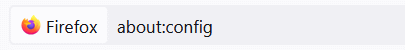 Typ about:config in the location bar
