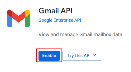 Enable Gmail