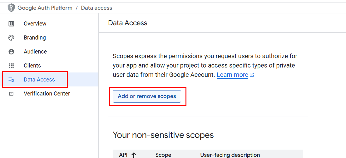 Go to Dataaccess