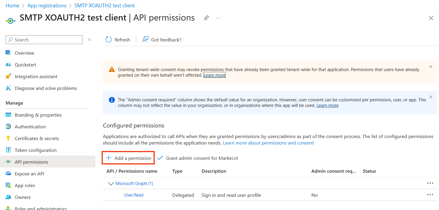 Add permission