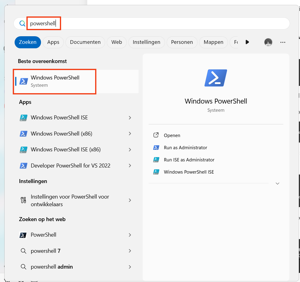 Open Powershell
