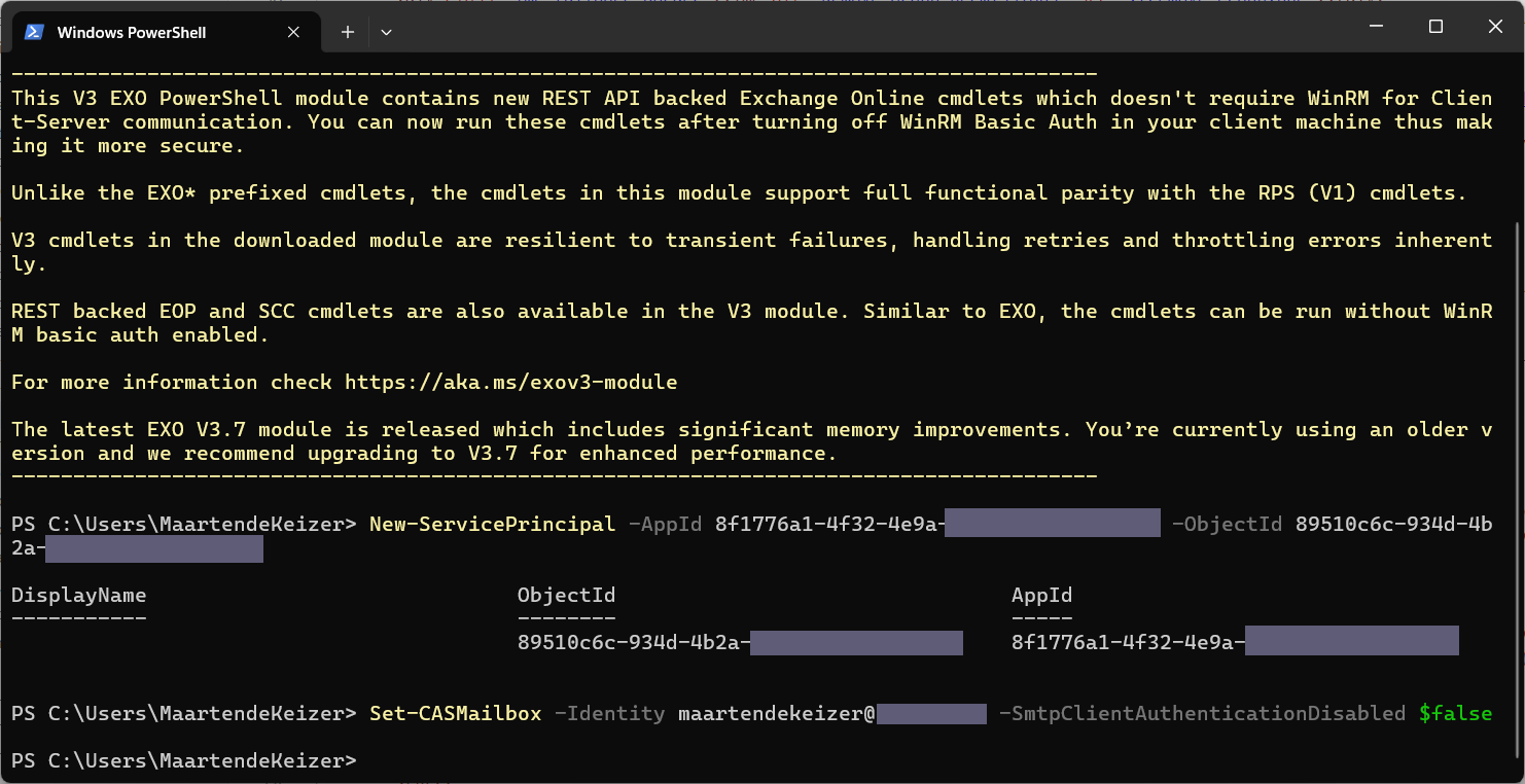 Set SMTP access